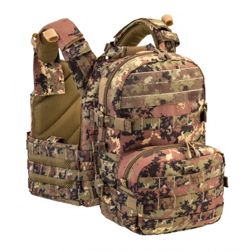 DEFCON 5 PLATE CARRIER TATTICO + ITALIAN VEGETATION BACKPACK [D5-BAV21 VI]