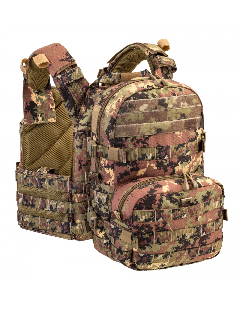 DEFCON 5 TACTICAL PLATE CARRIER + GREEN BACKPACK [D5-BAV21 OD]