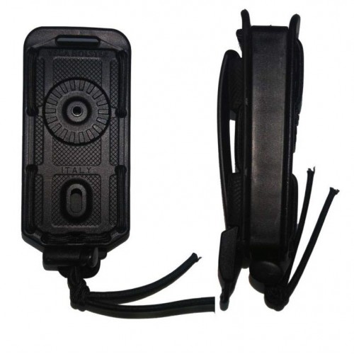 PORTACARICATORE NERO IN POLIMERO REGOLABILE CON ELASTICO TUBOLARE   VEGA HOLSTER [8BL01N]