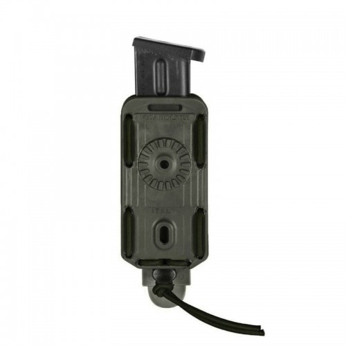 PORTACARICATORE NERO IN POLIMERO REGOLABILE CON ELASTICO TUBOLARE   VEGA HOLSTER [8BL01N]