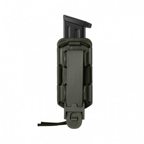 PORTACARICATORE NERO IN POLIMERO REGOLABILE CON ELASTICO TUBOLARE   VEGA HOLSTER [8BL01N]