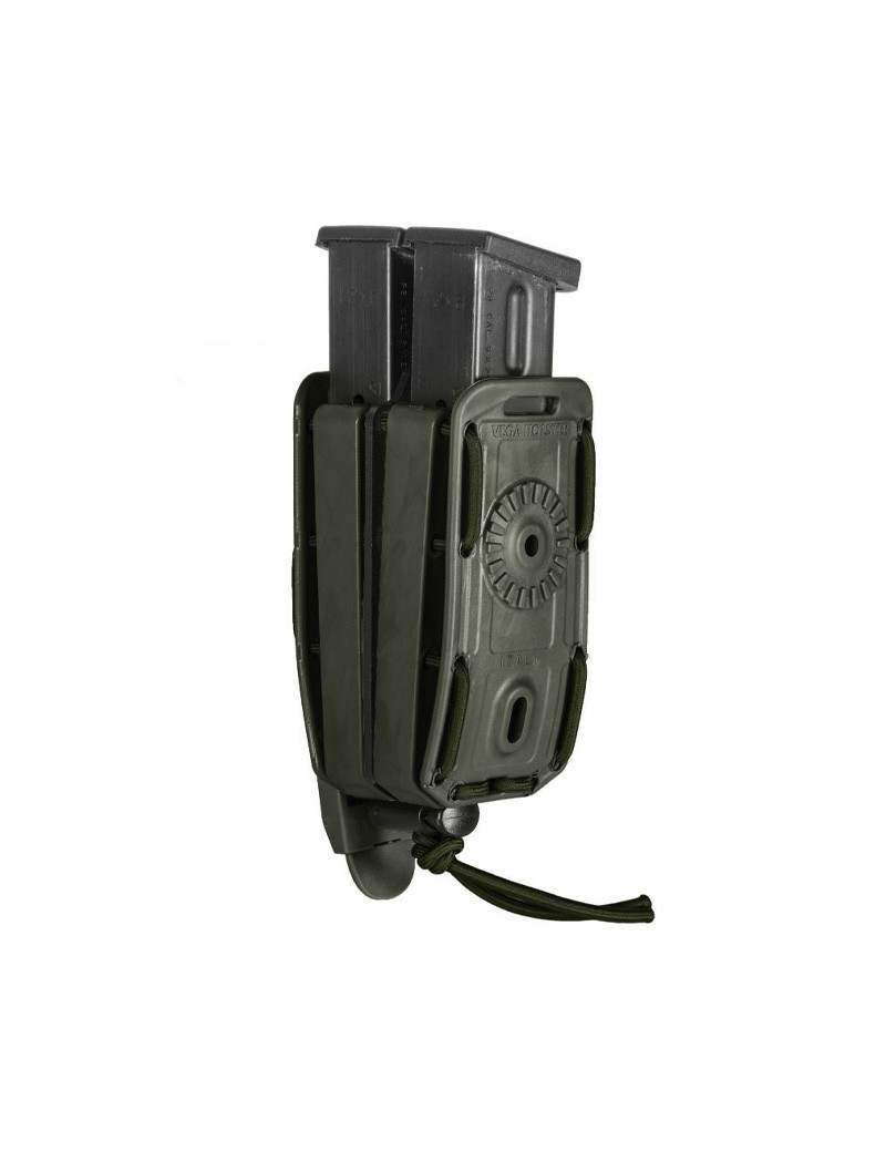 SCHWARZE BUNGY PISTOLEN DOPPEL-MAGAZIN-ETUI - VEGA HOLSTER [8BL02N]
