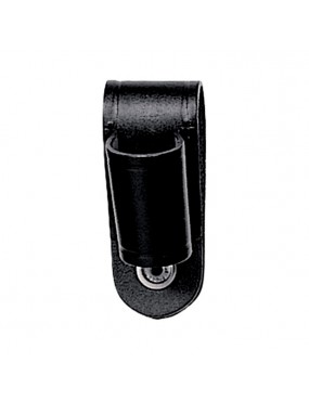 BATTERY HOLDER, WALTHER SURFIRE TORCH HOLDER IN BLACK LEATHER VEGA HOLSTER...