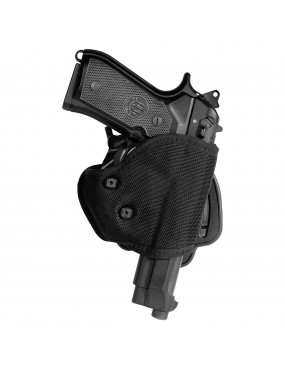 HALF HOLSTER IN BLACK THERMOFORMED CORDURA FOR BERETTA 92/98, TAURUS PT92 - VEGA HOLSTER [SN200N]