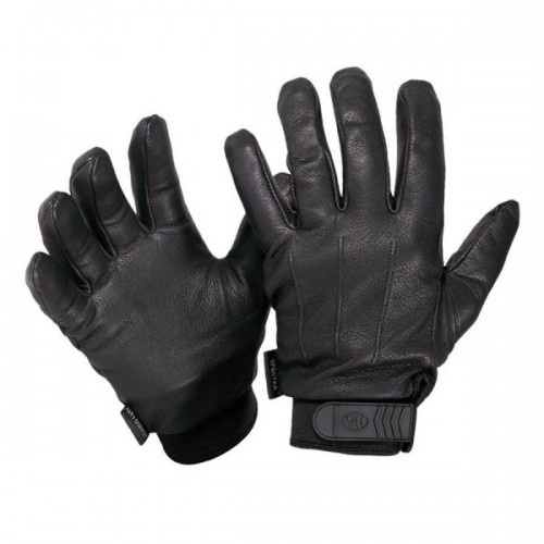 GUANTES VEGA HOLSTER NEGROS DE PIEL ANTIPINCHAZOS Y ANTICORTES [OG37N]