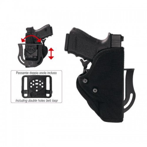 ÉTUI EN CORDURA THERMOFORMÉ POUR PISTOLET BERETTA 92/98 ET TANFOGLIO FORCE, COULEUR NOIRE - VEGA HOLSTER [SU200N]
