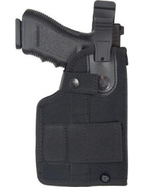 BLACK CORDURA BELT HOLSTER FOR WEAPONS WITH TORCH OR WITHOUT TORCH, SUITABLE...