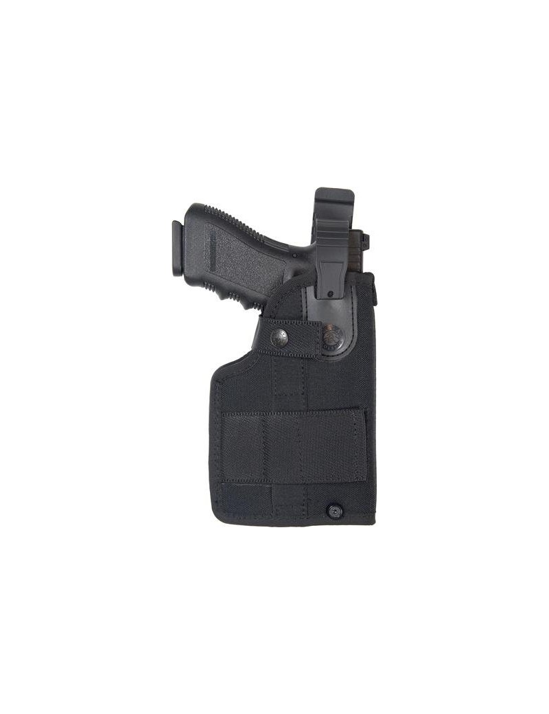FONDINA NERA DA CINTURA IN CORDURA PER ARMI CON TORCIA O SENZA TORCIA, ADATTA PER GLOCK E BERETTA – VEGA HOLSTER [LT200N]