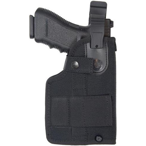 BLACK CORDURA BELT HOLSTER FOR WEAPONS WITH TORCH OR WITHOUT TORCH, SUITABLE FOR GLOCK AND BERETTA - VEGA HOLSTER [LT200N]