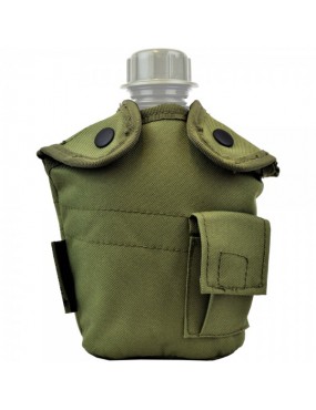 JS-TACTICAL 1 LITER PLASTIC BOTTLE + GREEN BAG [JS-1801] [JS-1823V]