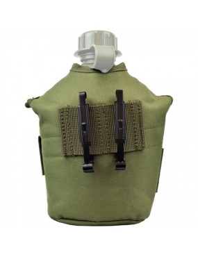 JS-TACTICAL FLACON PLASTIQUE 1 LITRE + SAC VERT [JS-1801] [JS-1823V] 2