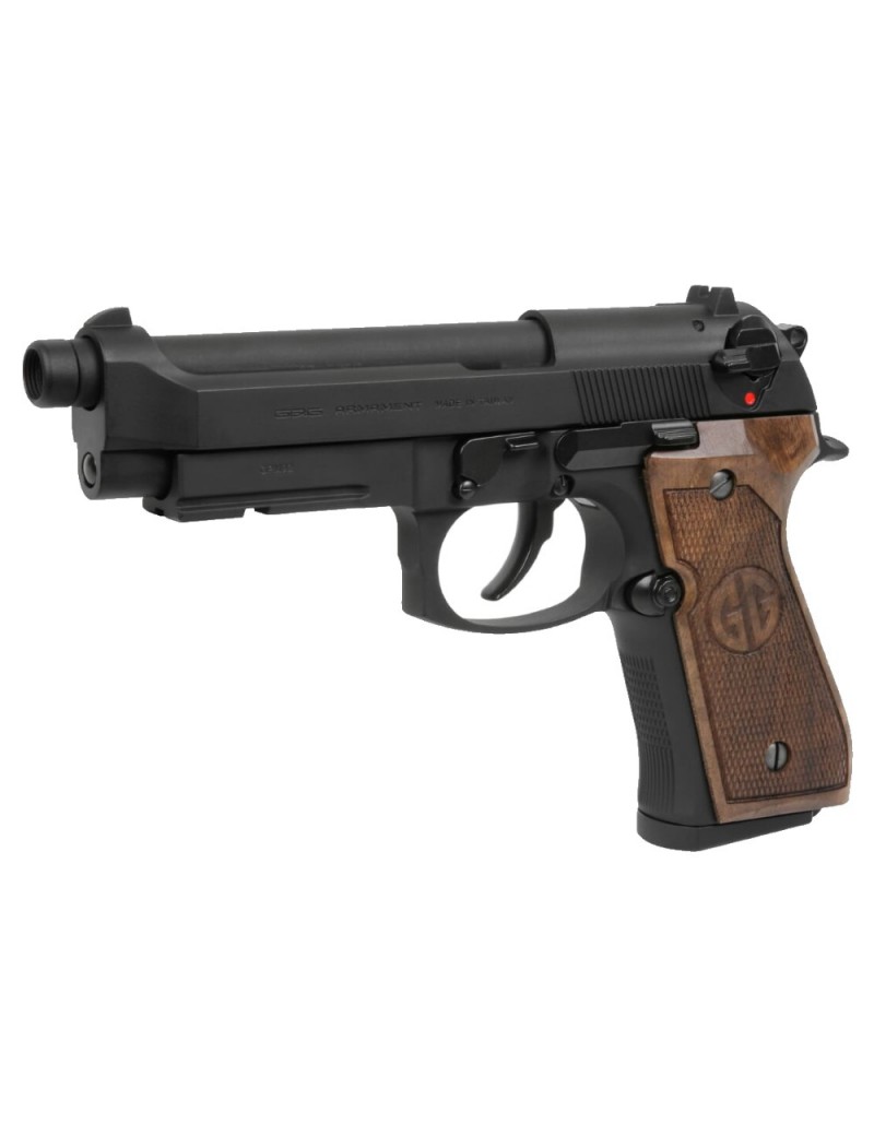 G&G PISTOLA A GAS GPM92 GP2 WALNUT WOOD GRIP [GG-M92-GP2W]