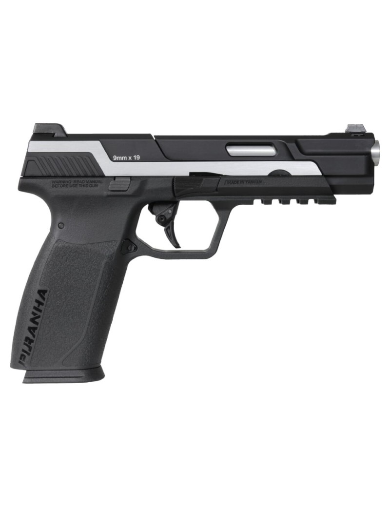G&G GAZ PISTOLET PIRANHA MK I ARGENT [GG-PIRS]