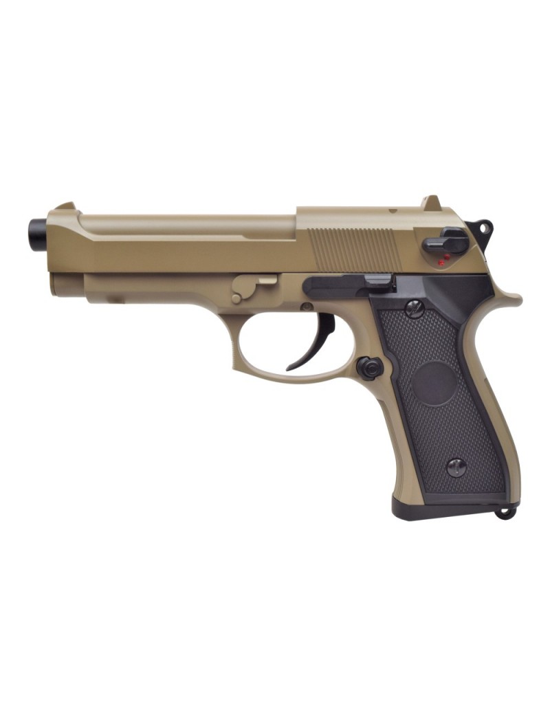 PISTOLET ÉLECTRIQUE CYMA 92 MOSFET VERSION TAN [CM126UPT]