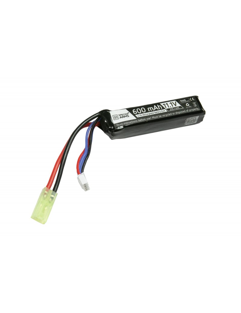 SPECNA ARMS BATERÍA LIPO LIPO 11.1V 600MAH 20/40C PARA PDW TAMIYA [SPE-06-029216]