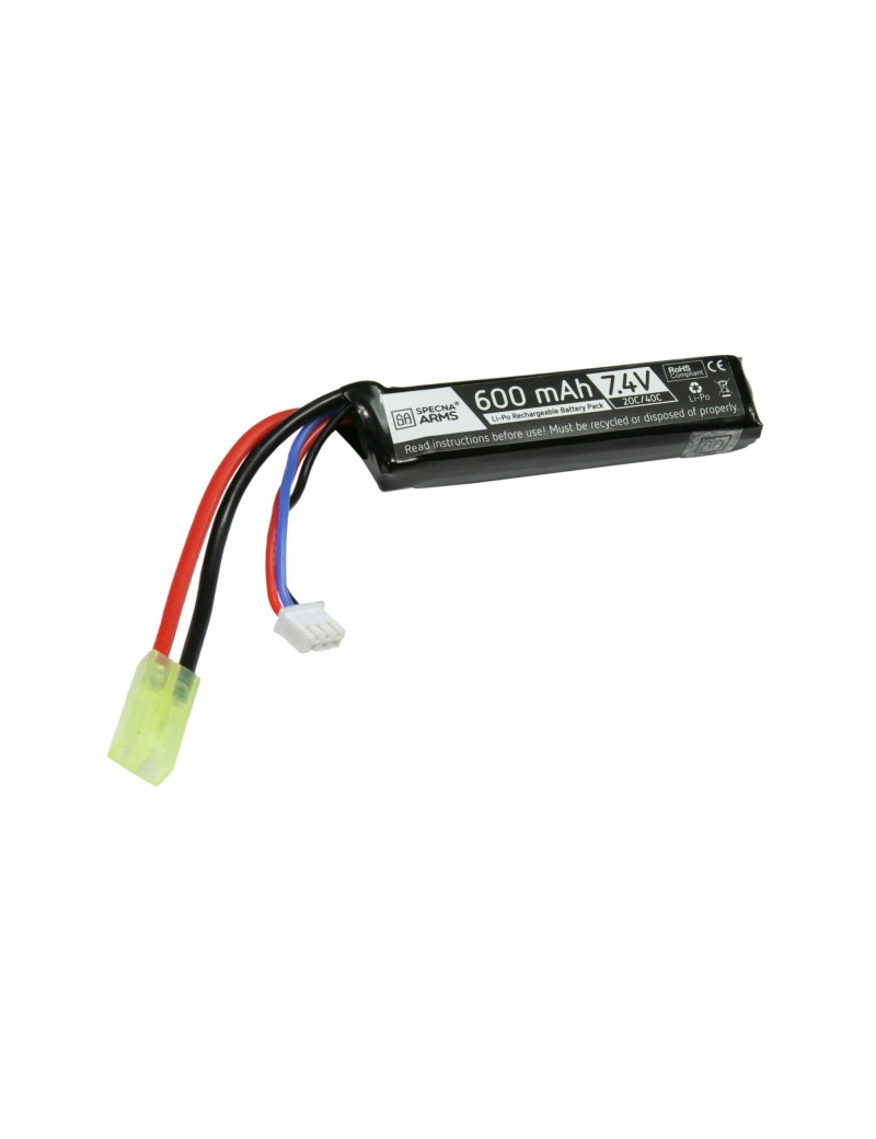 SPECNA ARMS BATTERIA LIPO 7.4V 600MAH 20/40C PER PDW TAMIYA [SPE-06-029217]