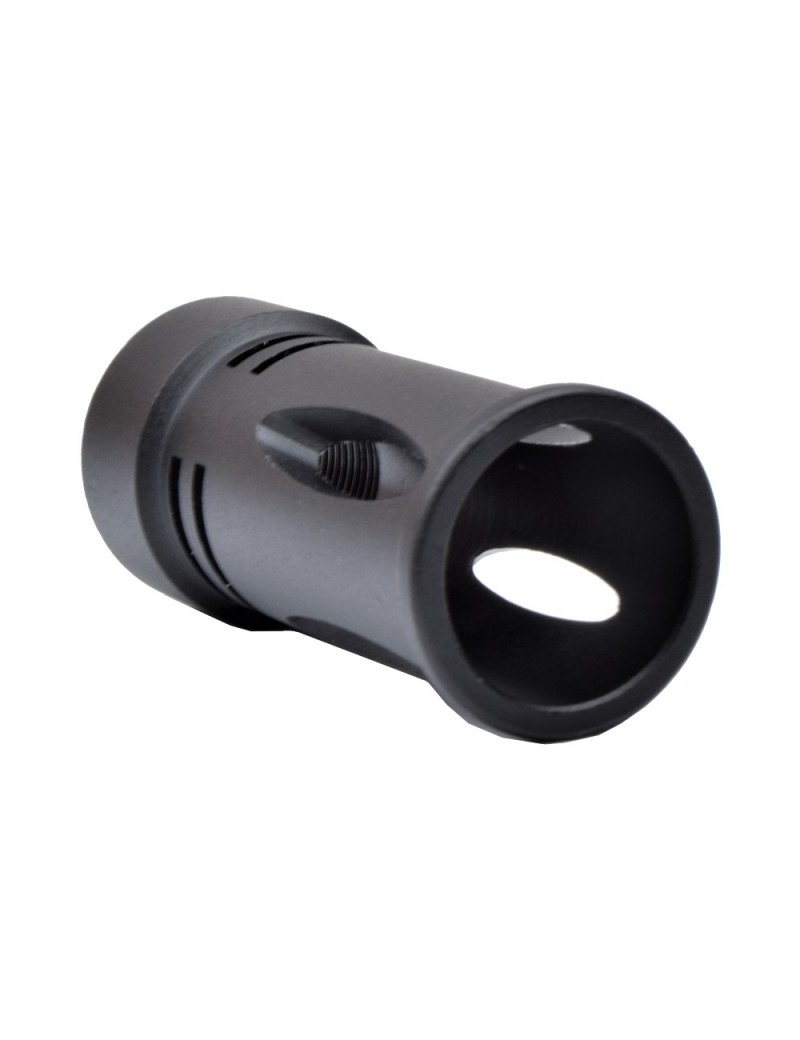 CACHE-FLASH METAL 14MM FILETAGE DANS LE SENS INVERSE NOIR [SP15]