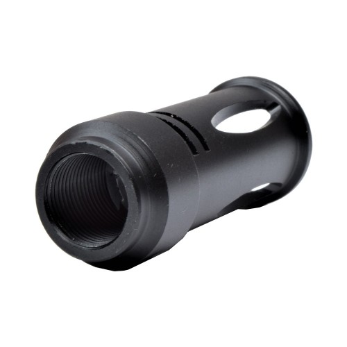 CACHE-FLASH METAL 14MM FILETAGE DANS LE SENS INVERSE NOIR [SP15]