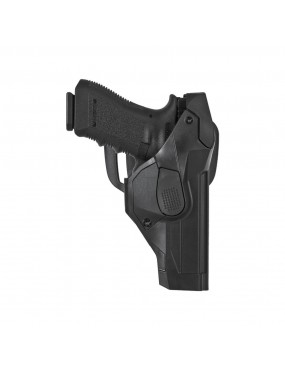 VEGA HOLSTER FONDINA PER GLOCK 17/22/31/37 CON PASSANTE 8K40 DOPPIA SICUREZZA DUTY CAMA DCH8 [DCH804N]