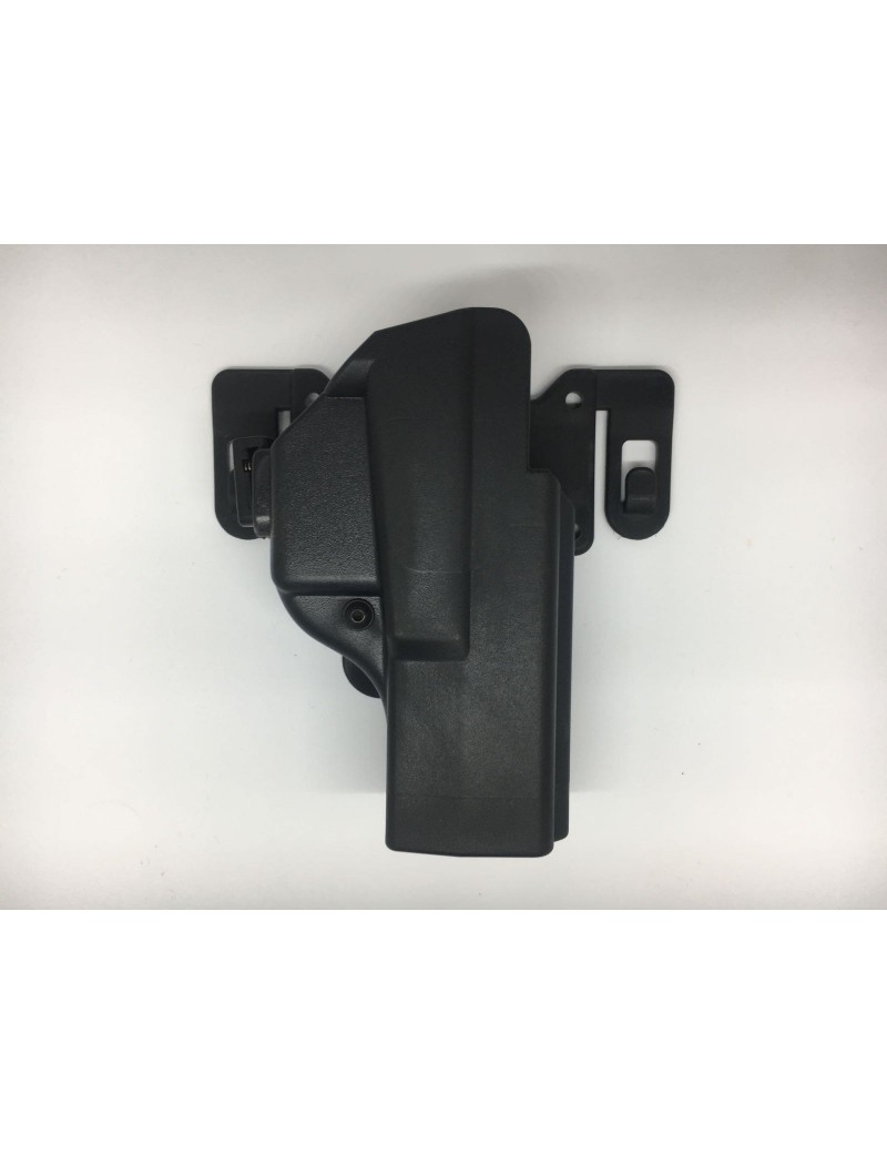 HOLSTER SHWC8 + 8K29 FOR GLOCK 17-22-31-37 COLOR BLACK WITH SPRING ATTACHMENT IN INJECTION MOLDED POLYMER [SHWC009LN]