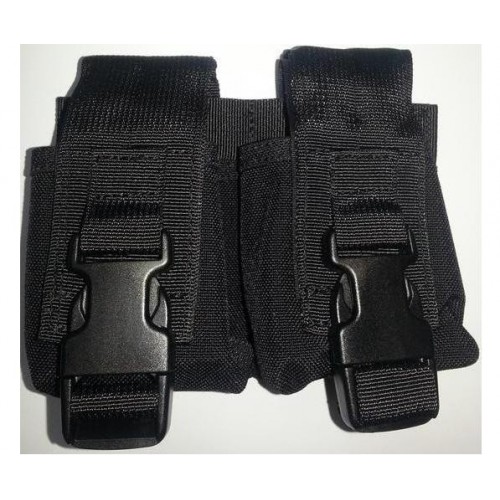 TASCA DOUBLE NERA PORTA GRANATE  [D5-GP02 B]