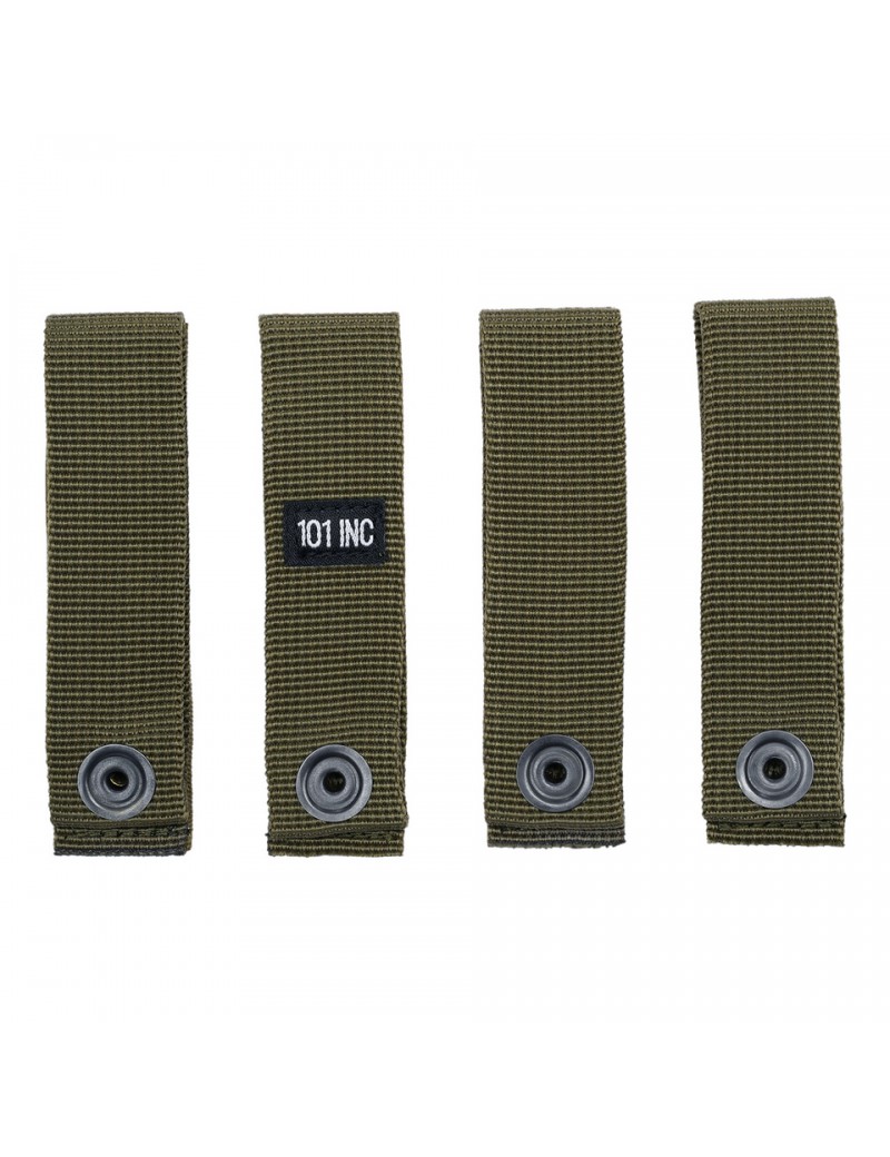 101 INC SET DI 4 CINGHIE CON VELCRO MONTABILI SUI SISTEMI MOLLE VERDE [359976V]