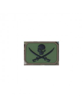 EMERSON PIRATE SKULL PATCH IN PVC [EM5553C]