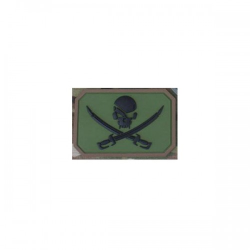 EMERSON PIRATE SKULL PATCH IN PVC [EM5553C]