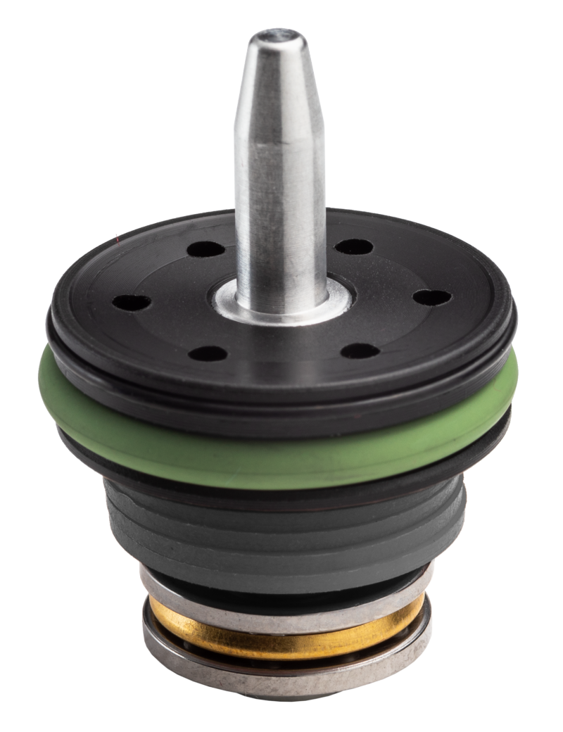 TESTA PISTONE AIR BRAKE CUSCINETTATA IN POM CON DOPPIO OR E REGOLAZIONE ANGOLO AGGANCIO PISTONE (TPAA)