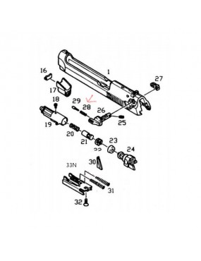 MUELLE PISTON SEGURO M9 KJW [KJW332021] 2