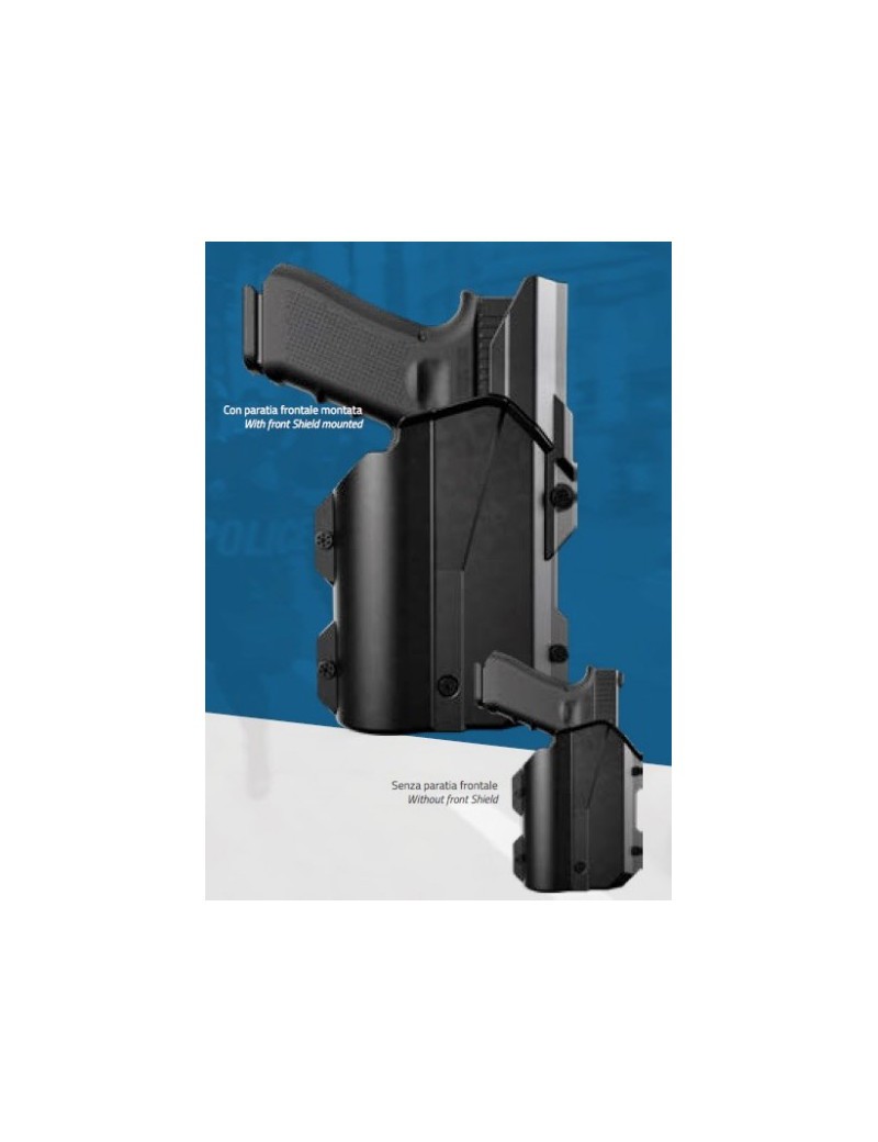 VEGA HOLSTER  FONDINA UNIVERSALE CON SICURA LIVELLO 2 PER PISTOLE CON TORCIA O LASER [VUH899N]