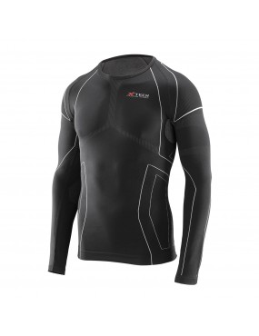 XTECH CAMISA TERMICA RACE 3 CUELLO REDONDO DE +10 A -25 COLOR NEGRO [MAGLIA...