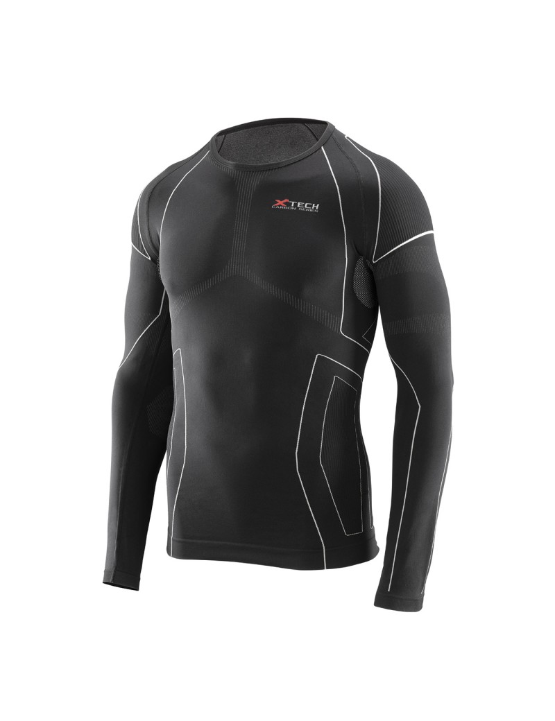 XTECH MAGLIA TERMICA RACE 3 GIROCOLLO DA +10 A -25 COLORE NERO [MAGLIA RACE 3 NERO]