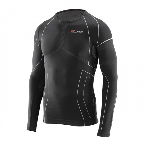 XTECH CAMISA TERMICA RACE 3 CUELLO REDONDO DE +10 A -25 COLOR NEGRO [MAGLIA RACE 3 NERO]