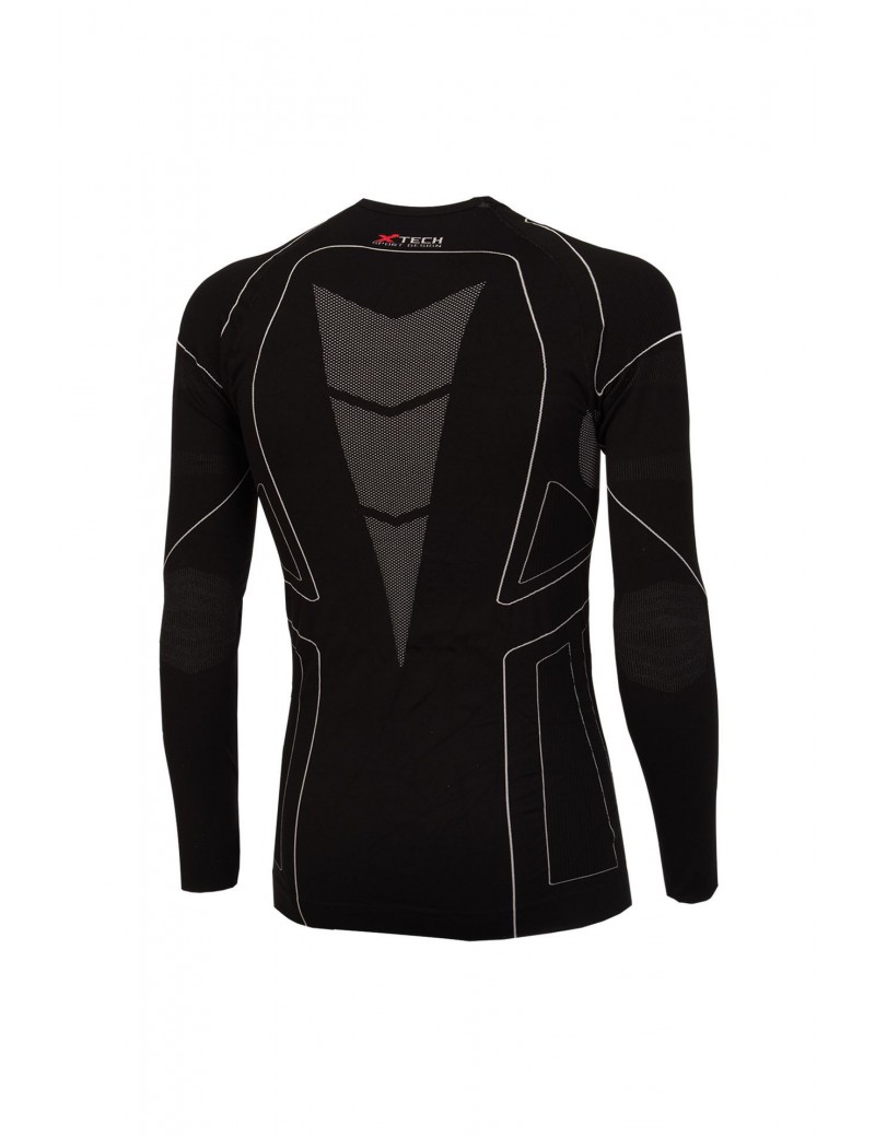 XTECH THERMAL SHIRT RACE 3 ROUND NECK FROM +10 TO -25 COLOR BLACK [MAGLIA RACE 3 NERO]