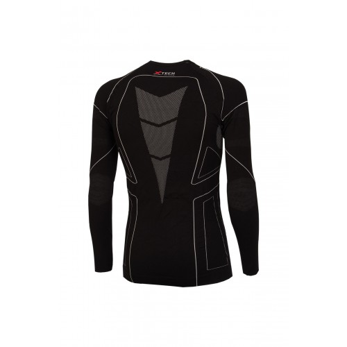XTECH THERMISCHES SHIRT RACE 3 RUNDER HALS VON +10 BIS -25 FARBE SCHWARZ [MAGLIA RACE 3 NERO]