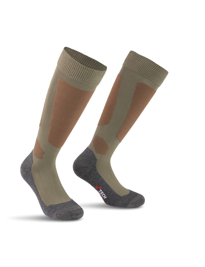 XTECH CALZE SILVER TECNICHE DA -5°C A +15°C VERDE [CALZA SILVER VERDE]