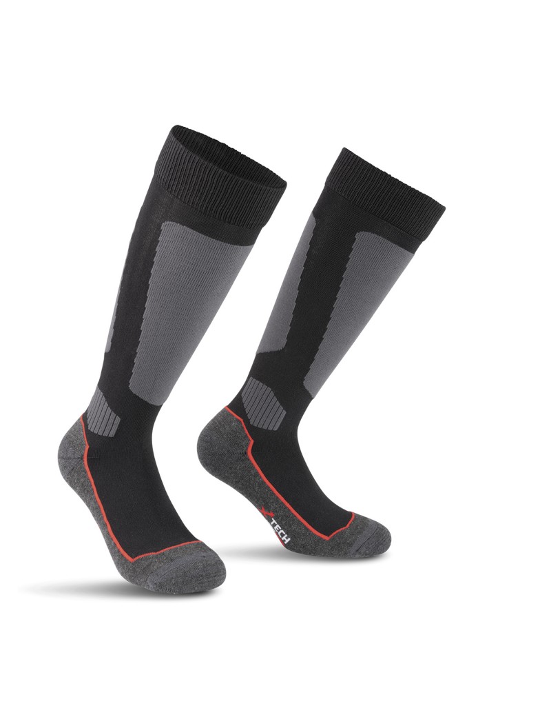XTECH CHAUSSETTES TECHNIQUES ARGENT DE -5°C À +15°C NOIR [CALZA SILVER NERO]