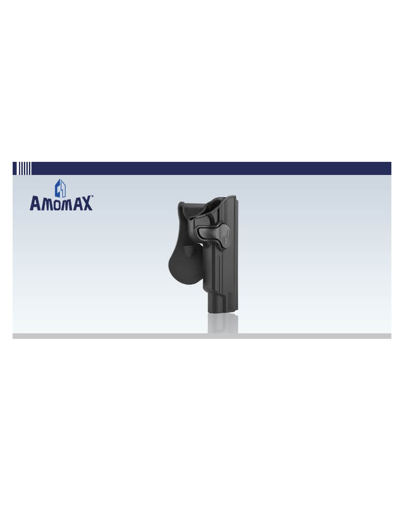 FUNDA RÍGIDA AMOMAX NEGRA PARA 1911 5" [AM-1911G2]