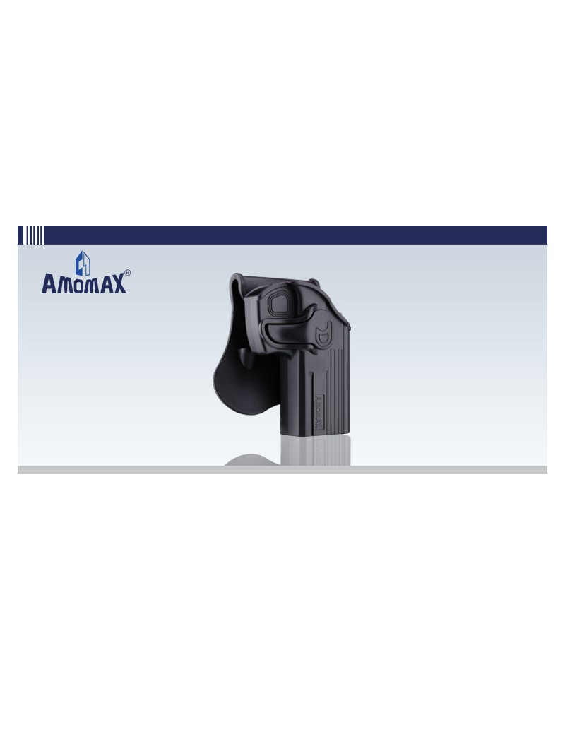 FUNDA RÍGIDA AMOMAX NEGRA PARA CZ 75D TAURUS 24/7 [AM-T24 / 7G2]