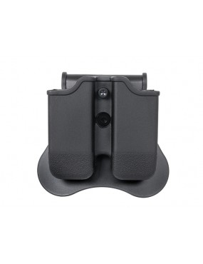 AMOMAX BLACK DOUBLE MAGAZINE POUCH FOR G17 / 18/19 [AM-MP-G3]