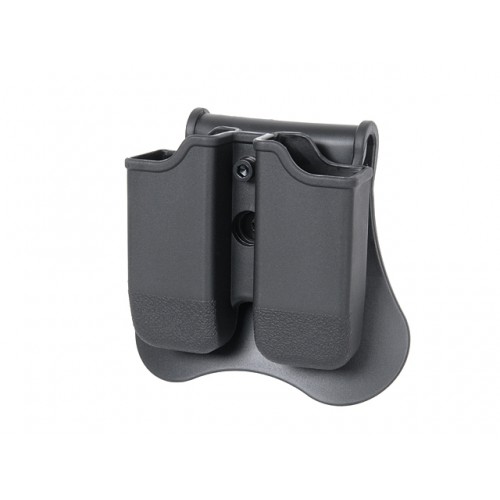 AMOMAX BLACK DOUBLE MAGAZINE POUCH FOR G17 / 18/19 [AM-MP-G3]