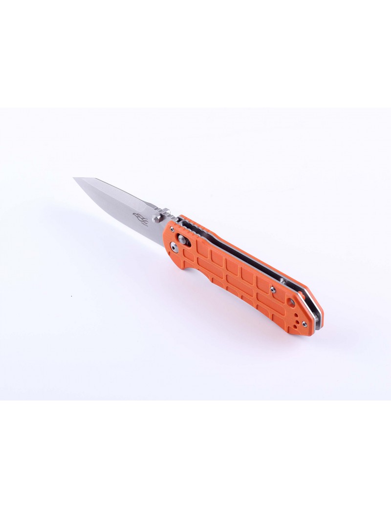 COLTELLO CHIUDIBILE MANICO G10 ARANCIONE LAMA STONE WASHED CM 9  [F7452P-OR-WS]