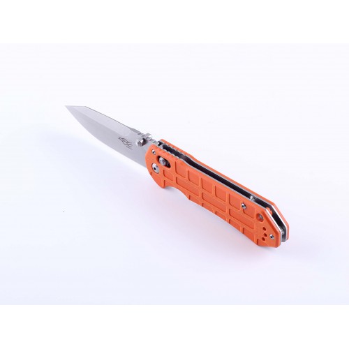 COLTELLO CHIUDIBILE MANICO G10 ARANCIONE LAMA STONE WASHED CM 9  [F7452P-OR-WS]