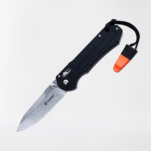 NAVAJA G10 MANGO NEGRO STONE WASHED HOJA 9 CM [F7452P-BK-WS]