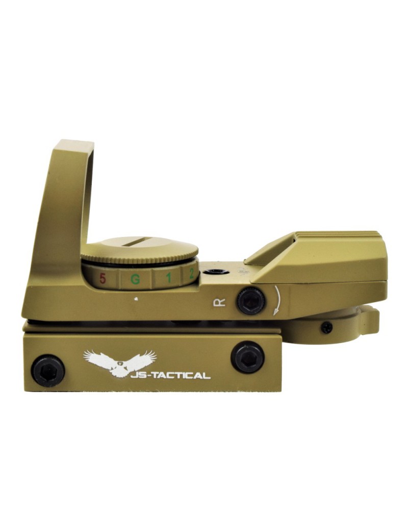 RED DOT COR TAN 15X35 HOLOGRÁFICO COM 4 TIPOS DE VISTAS [JS-15X35TAN]