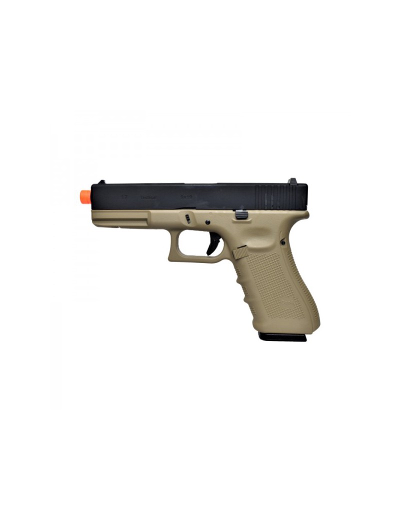 PISTOLA GLOCK G17 WE GAS BLOWBACK 4 GENERACION NEGRO/TAN [W057BT]