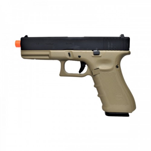 GLOCK G17 WE GAS BLOWBACK PISTOL 4 GENERATION BLACK /TAN [W057BT]