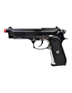 GAS PISTOL HFC B92SF BLOWBACK FULL METAL BLACK - SILVER [HG 194BS]