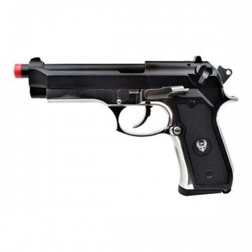 HFC PISTOLA A GAS B92SF SCARRELLANTE FULL METAL BLACK - SILVER  [HG 194BS]